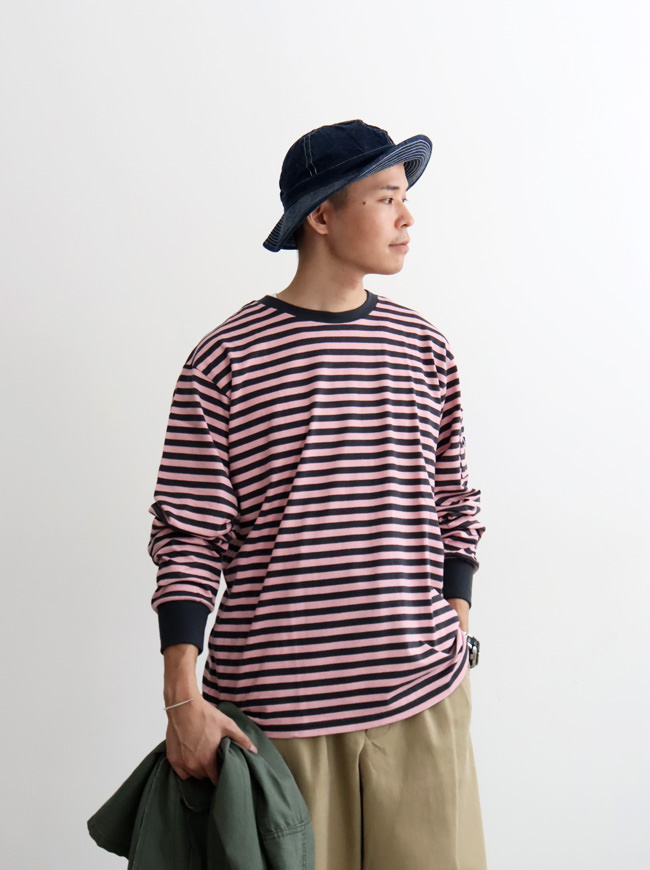 NEEDLES(ニードルズ) L/S Crew Neck Tee - Stripe Jersey