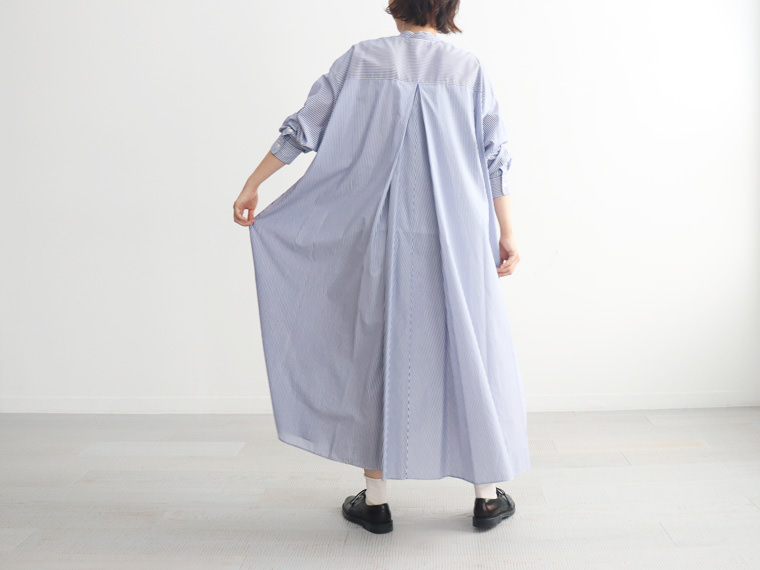 Graphpaper(グラフペーパー) Broad Band Collar Oversized Shirt Dress