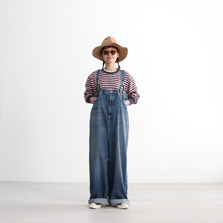 RHODOLIRION (ロドリリオン) 5Pockets Suspender Pant - Denim