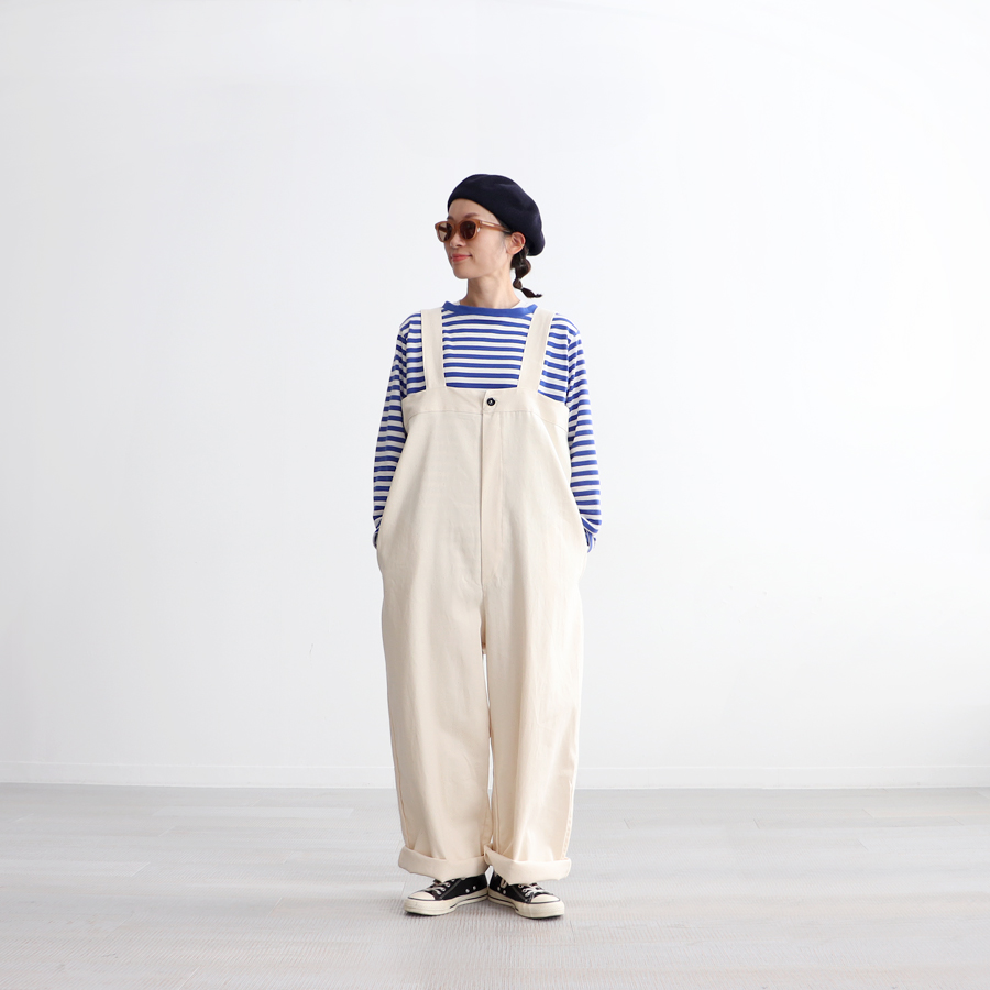 Yarmo (ヤーモ) High Rise Brace Trousers (サロペットパンツ）