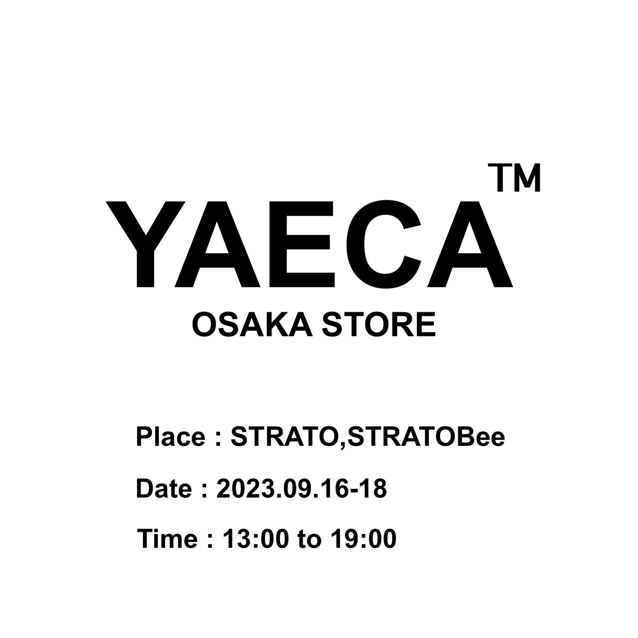 【YAECA Limited shop OPEN!!】