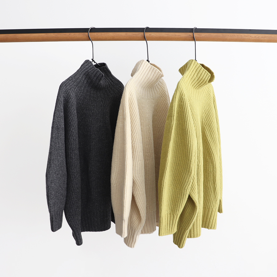 unfil (アンフィル) royal baby alpaca ribbed-knit turtleneck