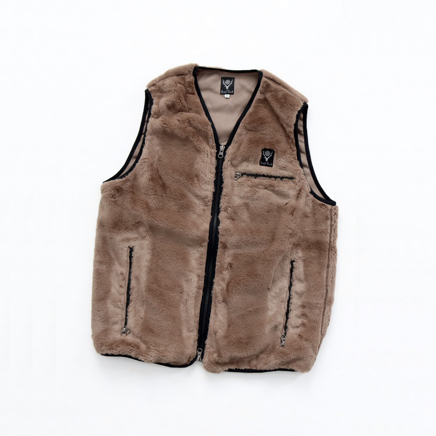 South2 West8(サウスツー ウエストエイト) PIPING VEST - MICRO FUR