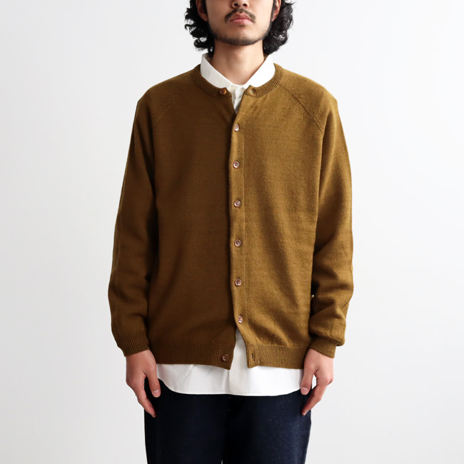 【30%OFF】maillot mature(マイヨマチュア)　Wool Raglan Crew Cardigan  (ウールラグランクルーカーディガン) MAK-21262