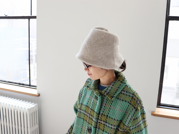 unfil (アンフィル) stretch superkid mohair knit hat (ニットハット)