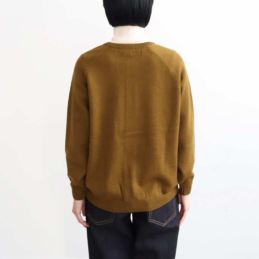 maillot mature(マイヨマチュア) Wool Raglan Crew Cardigan (ウール