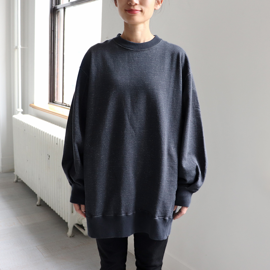 unfil (アンフィル) vintage cotton fleece oversized sweatshirt (裏