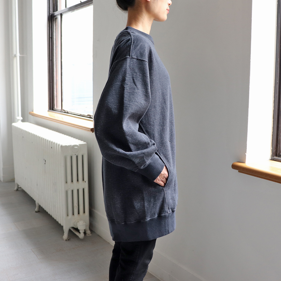 unfil (アンフィル) vintage cotton fleece oversized sweatshirt (裏