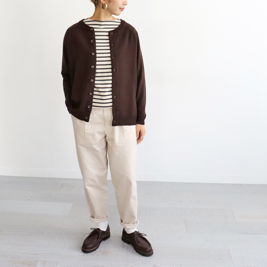 maillot mature(マイヨマチュア) Wool Raglan Crew Cardigan (ウール