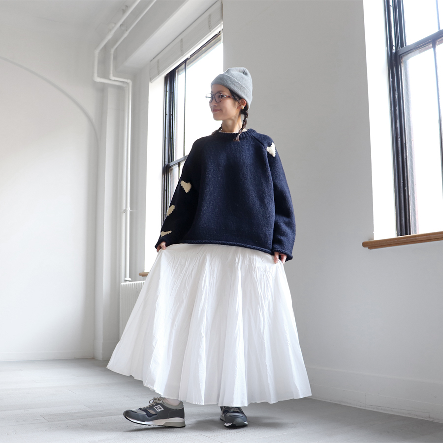 saro別注 ONEFIFTH ラグランセーター Random Heart ≪Special Order≫ ONE FIFTH (ワンフィフス) ラグランセーター