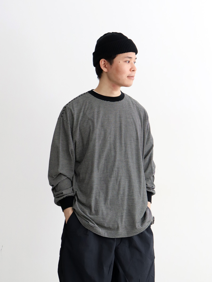 【ONC MERINO】LONG SLEEVE TEE 限定カラー　黄緑×ピンク Merino wool long sleeve T-shirt / GOLD / ONC MERINO