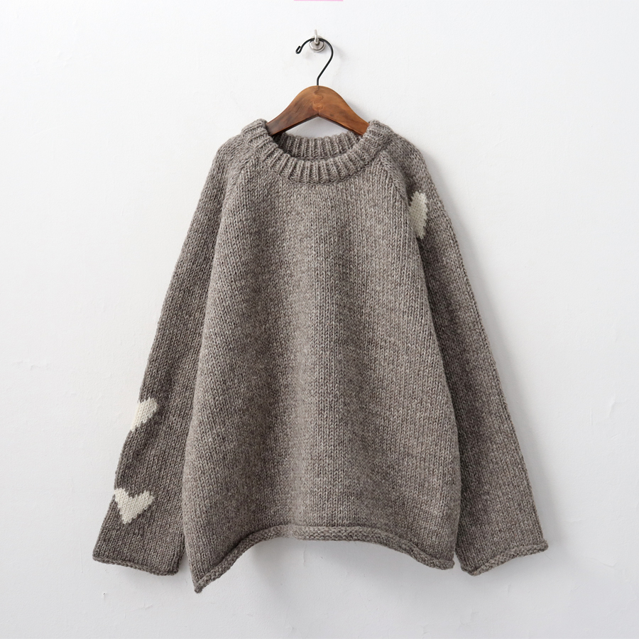 saro別注 ONEFIFTH ラグランセーター Random Heart ≪Special Order≫ ONE FIFTH (ワンフィフス) ラグランセーター