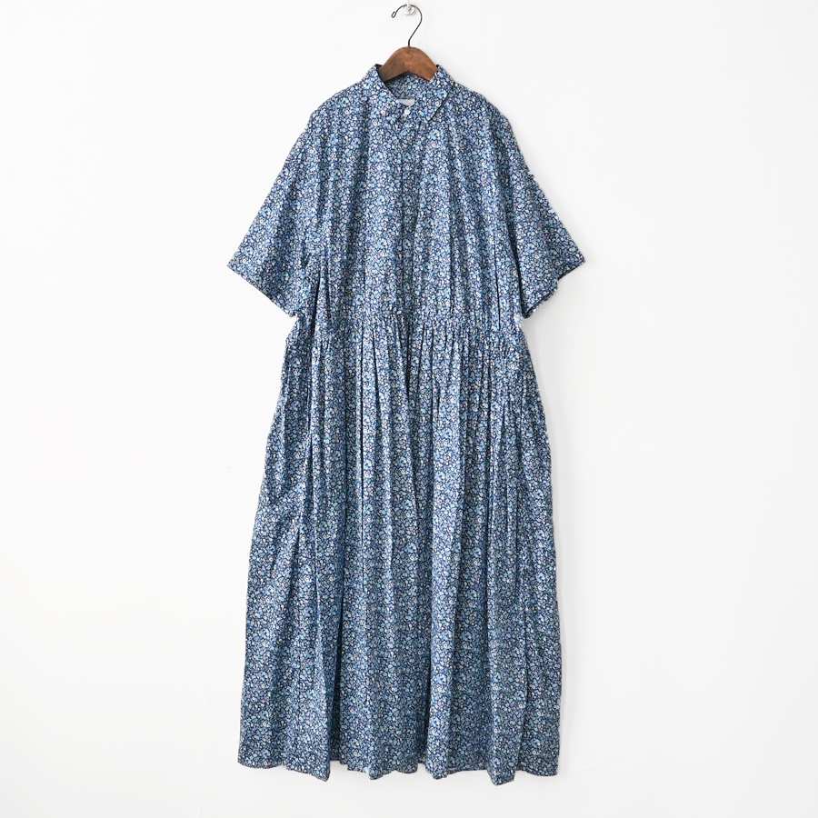 TOUJOURS (トゥジュー) Short Sleeve Classic Gathered Dress