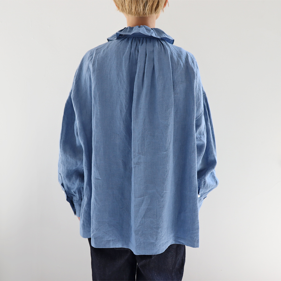 TOUJOURS (トゥジュー) Ruffle Shirt (リネン・フリルシャツ)