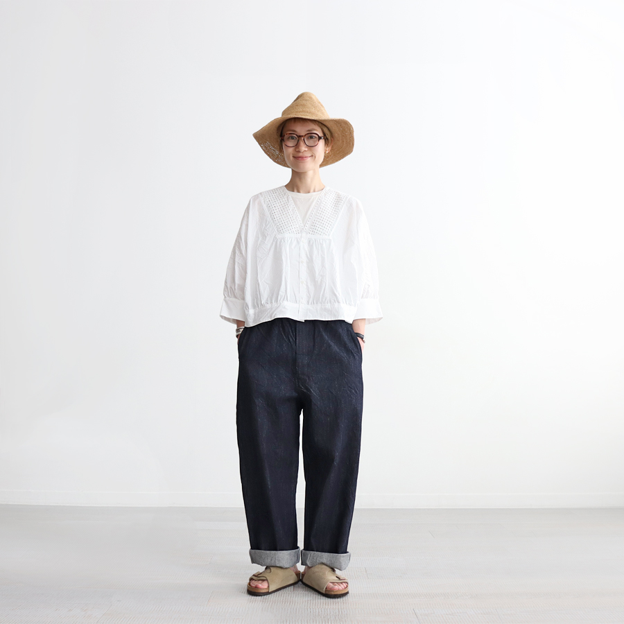 TOUJOURS トゥジュー レース ボレロ セーラーカラー TOUJOURS (トゥジュー) Lace Bolero Shirt (レースボレロシャツ)