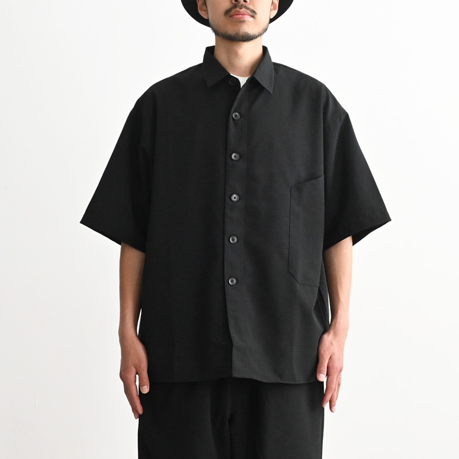 maillot (マイヨ) Shadow Check S/S Big Shirt (シャドウ