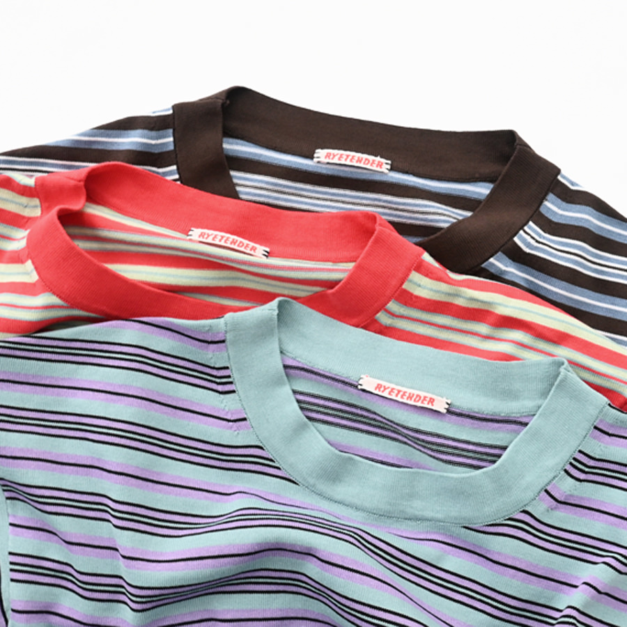 RYE TENDER（ライテンダー）CENTRE TEE - MULTI STRIPE