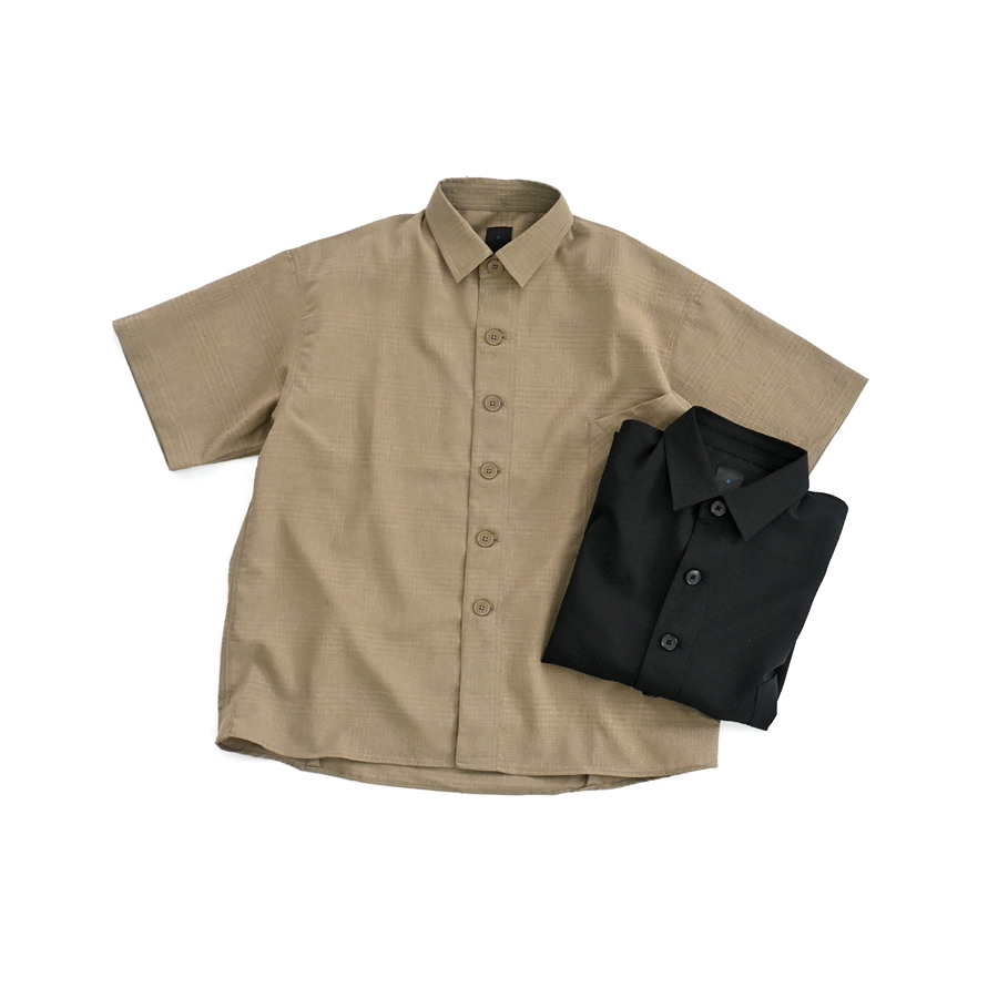 maillot マイヨ ネップチェックシャツコート サイズ3 maillot (マイヨ) Shadow Check S/S Big Shirt (シャドウ