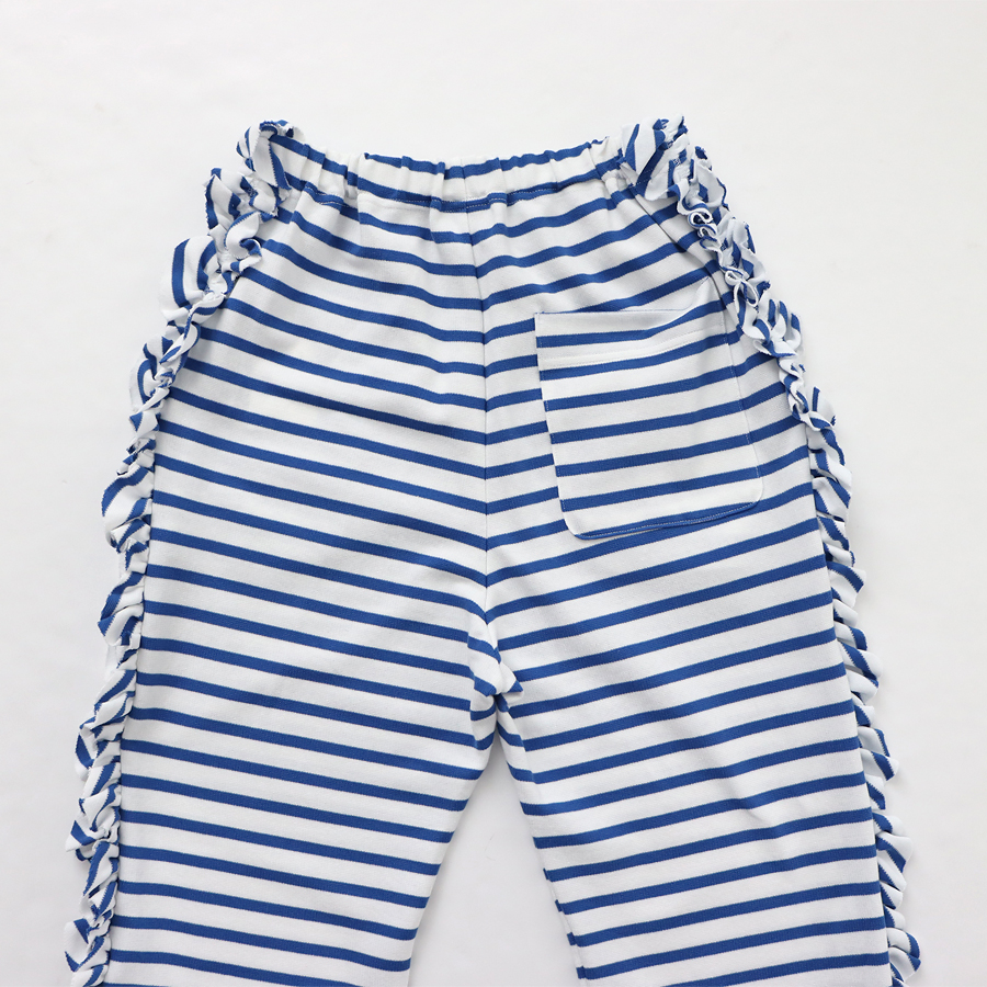 RhodolirioN (ロドリリオン) Swallow Frill Side Pants (ボーダー