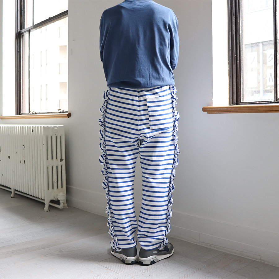 RhodolirioN (ロドリリオン) Swallow Frill Side Pants (ボーダー