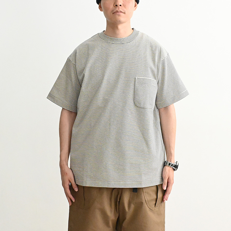 新品未使用タグ付A Vontade Compact BorderT-Shirts Compact Border T-Shirts SS - Bricklayer *A vontade