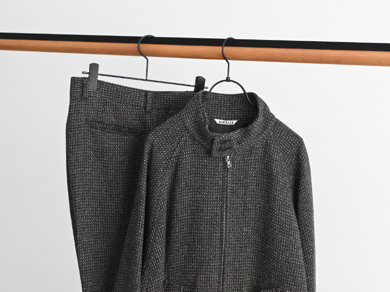 AURALEE (オーラリー) ALPACA WOOL SILK TWEED ZIP BLOUSON