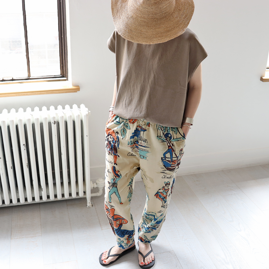 ビンドゥー BINDU マップ柄ワイドイージーパンツ 新品 fit=scale-down,w=1200