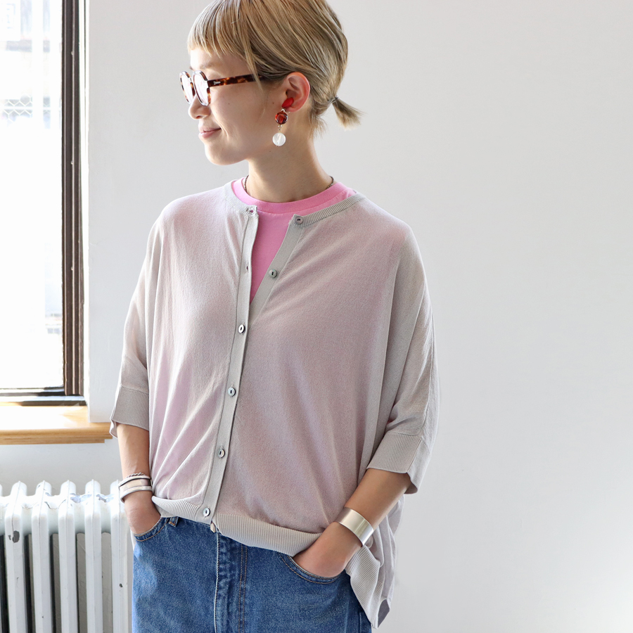 mizuiro ind◆4wayストレッチカーディガン/カーディガン(薄手)/--/ポリエステル/NVY// mizuiro ind 4way ストレッチ Vネック カーディガン