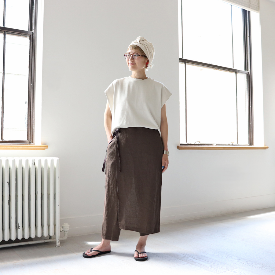 トラバイユマニュアル　パンツ　サイズM ブラック　リネン　麻 TRAVAIL MANUEL トラバイユマニュアル フレンチリネンツイル 2