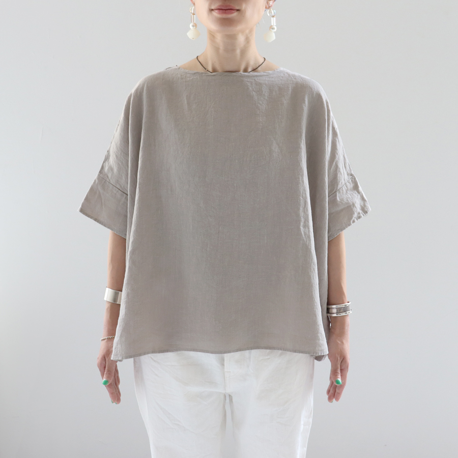 TRAVAIL MANUEL(トラバイユマニュアル) フレンチリネンキャンバスワイドプルオーバー(TM3015) TRAVAIL MANUEL(トラバイユマニュアル) フレンチリネン