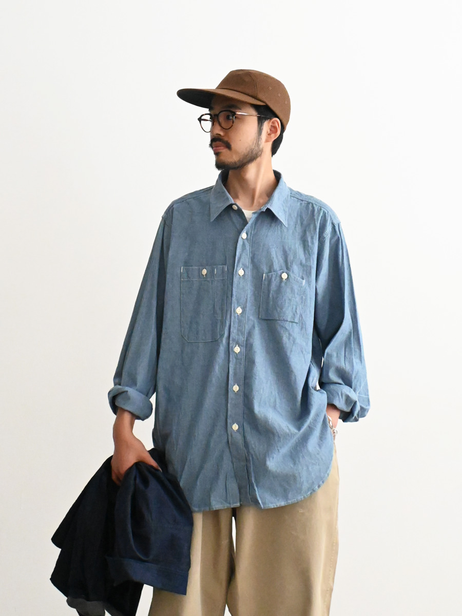 エンジニアードガーメンツ　ボタンダウンシャツ 青 ENGINEERED GARMENTS (エンジニアードガーメンツ) IVY BD SHIRT