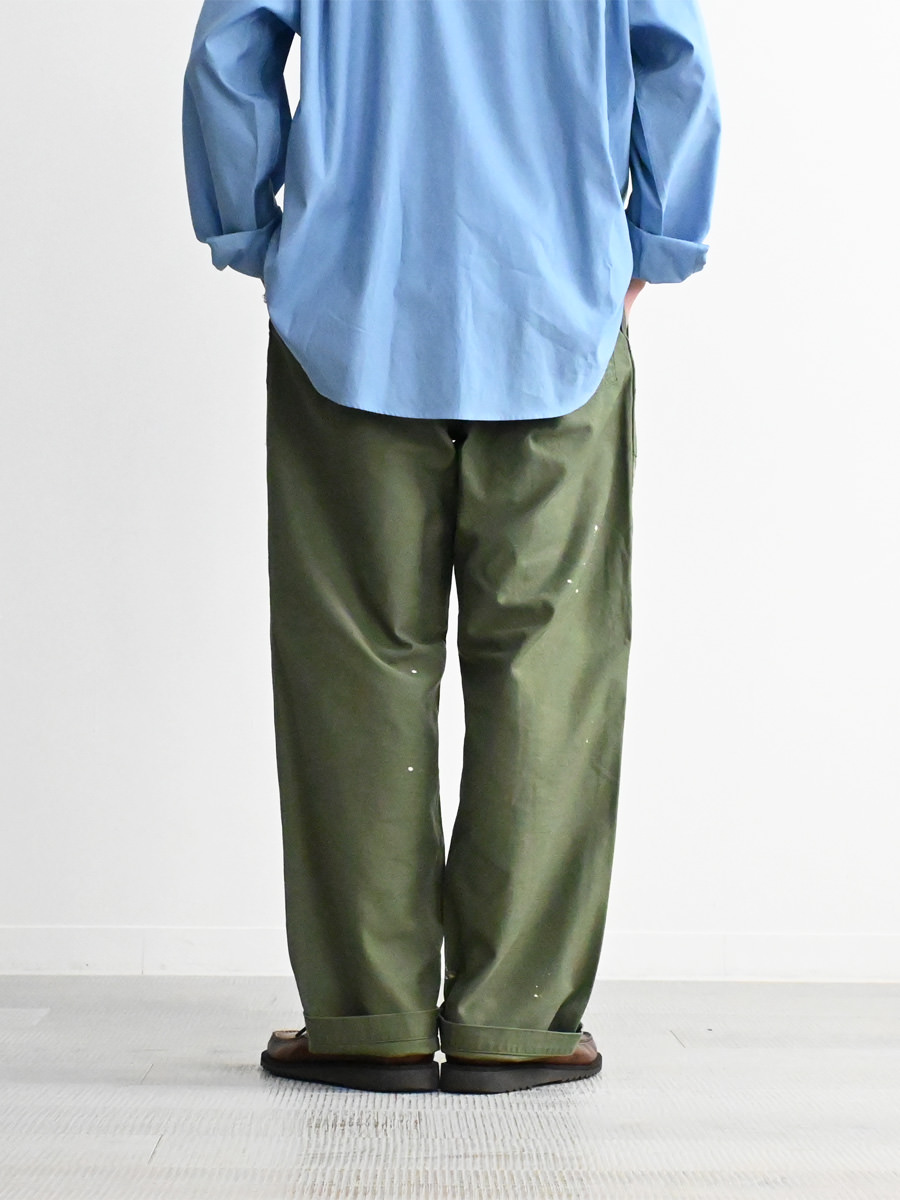 AURALEE (オーラリー) WASHED BAGGY SATIN BLEACHED BAKER PANTS