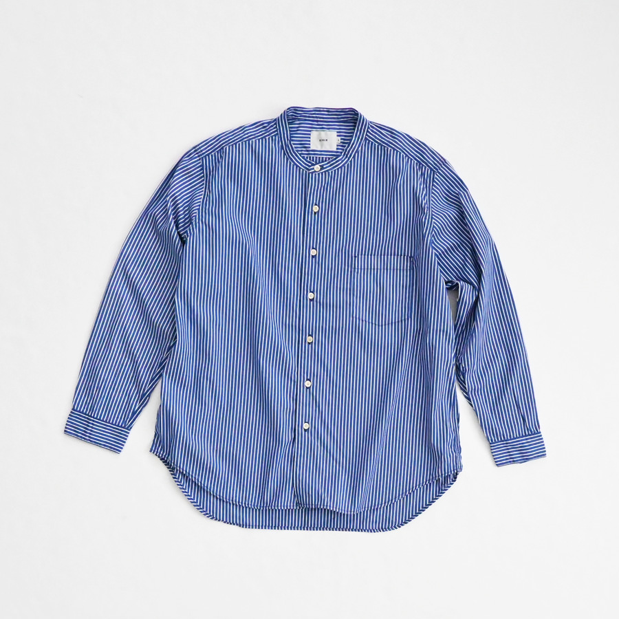 RINEN (リネン) 80/2ブロードストライプ レギュラーカラー