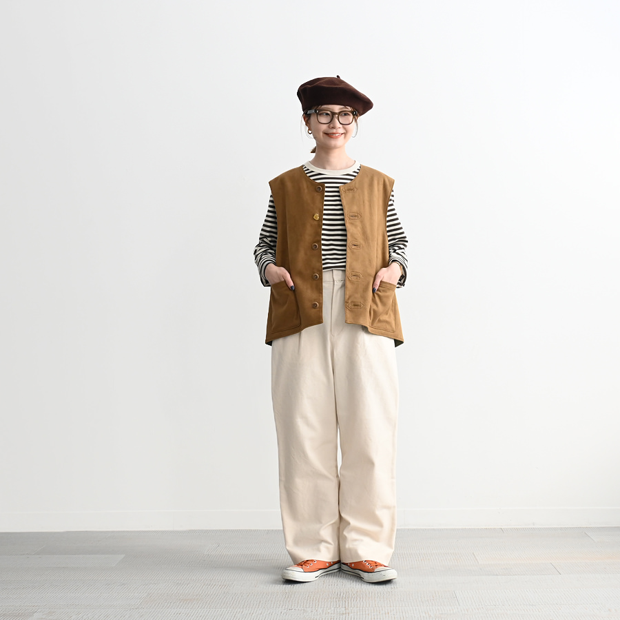 YAECA チノ タックストレートパンツ (65635)