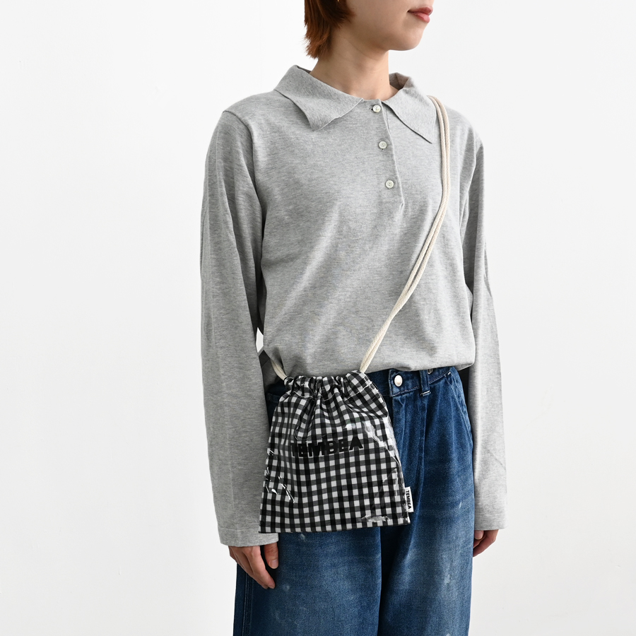 TEMBEA テンベア　ギンガムチェック　巾着　ショルダーバッグ TEMBEA ◻︎巾着 POCHETTE-ギンガムチェック ◻︎巾着POCHETTE