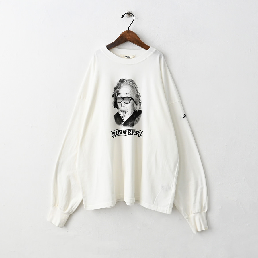 試着のみ☆オブラダ アンクル ロング Tシャツ(ホワイト) Oblada(オブラダ)｜アンクル ロング Tシャツ/ホワイト の通販