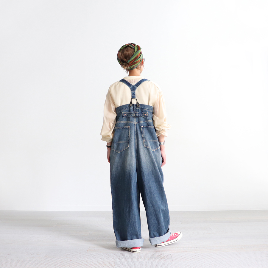 気まぐれSALE！新品タグ付き　ロドリリオン5ポケットサロペット RHODOLIRION (ロドリリオン) 5Pockets Suspender Pant - Denim