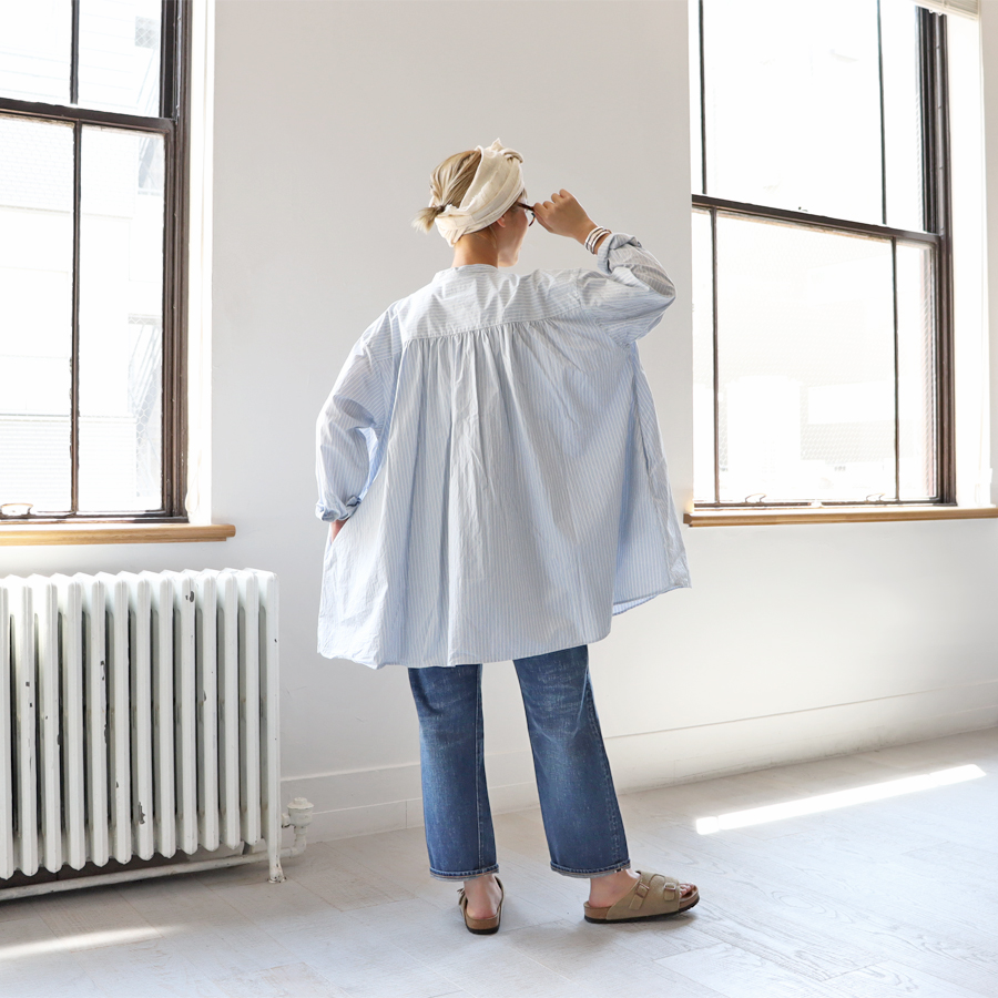 Veritecoeur (ヴェリテクール) ストライプ・プルオーバーシャツ