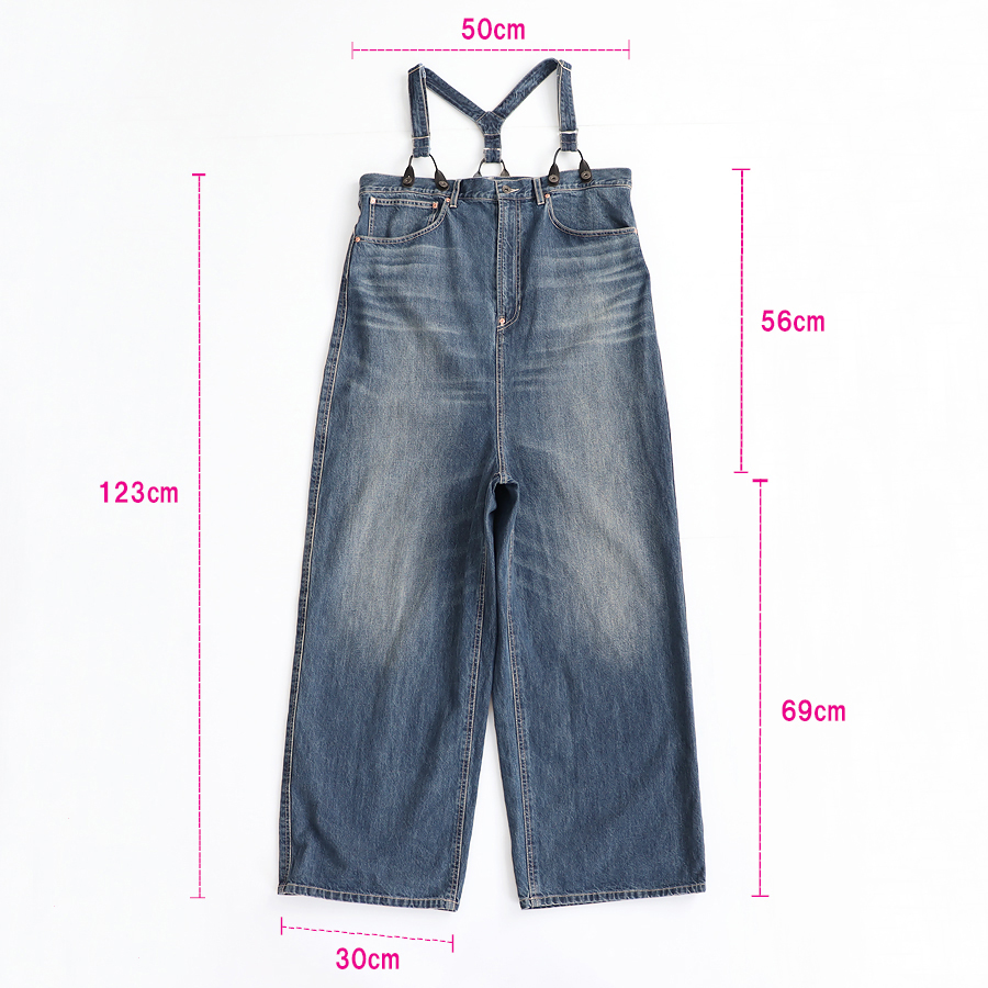 気まぐれSALE！新品タグ付き　ロドリリオン5ポケットサロペット RHODOLIRION (ロドリリオン) 5Pockets Suspender Pant - Denim