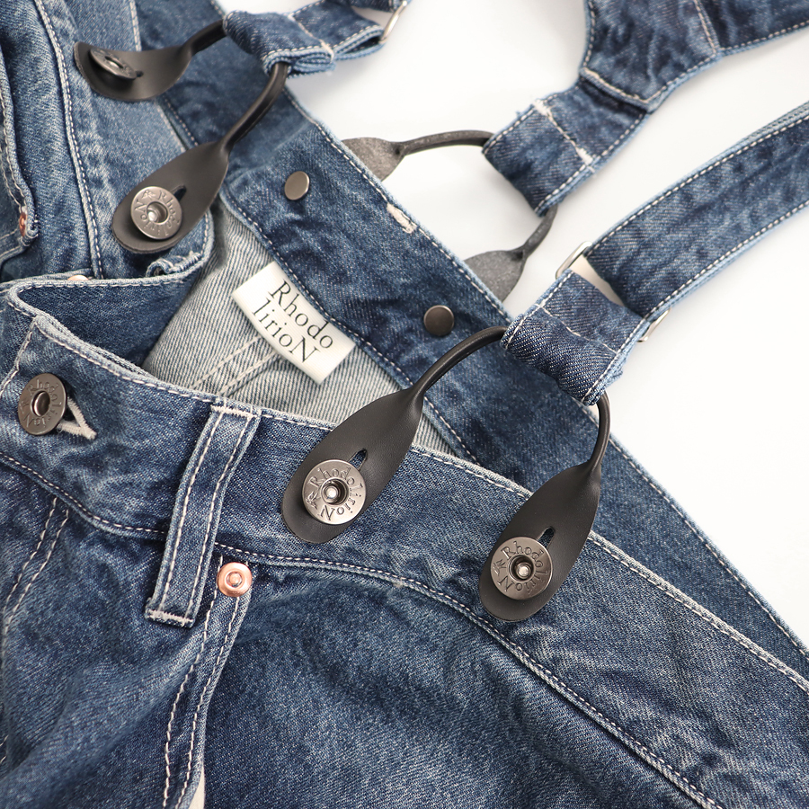 パンツ RHODOLIRION 5POCKETS SUSPENDER PANT RHODOLIRION｜5ポケット サスペンダー デニム パンツ “5Pockets