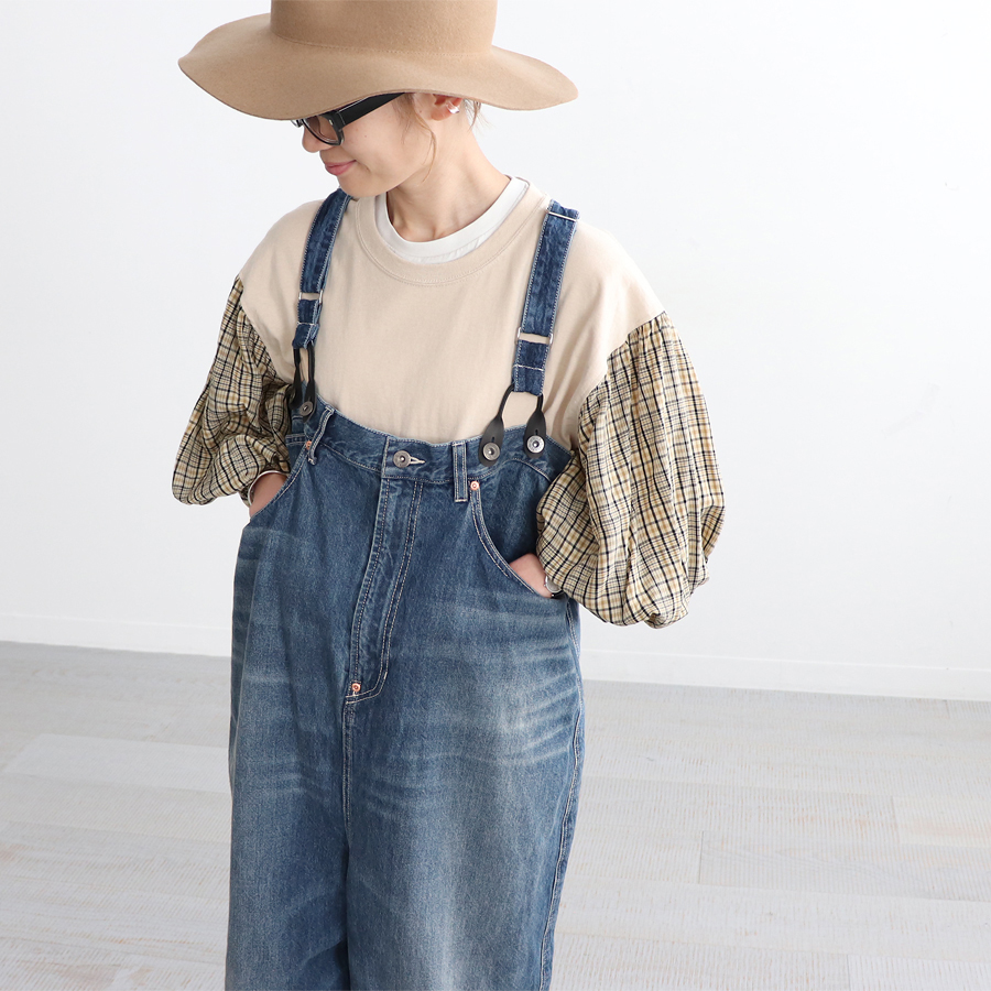 RHODOLIRION (ロドリリオン) 5Pockets Suspender Pant - Denim