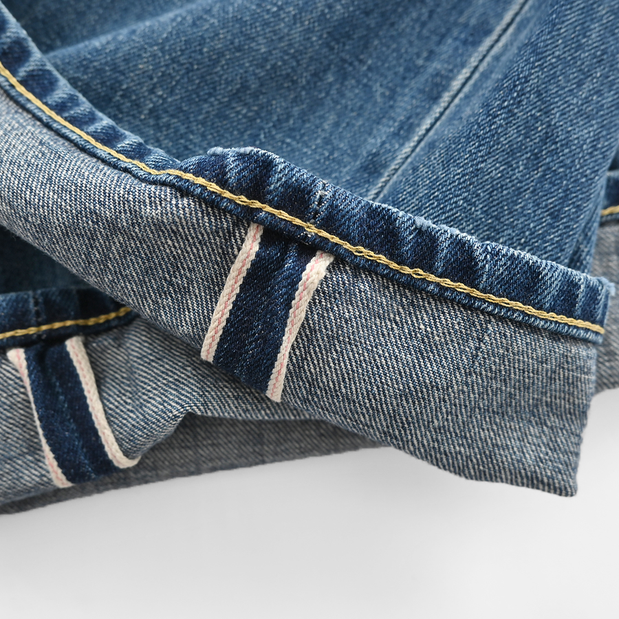 chimala (チマラ) セルビッチデニム・ランチパンツ - MEDIUM WASH