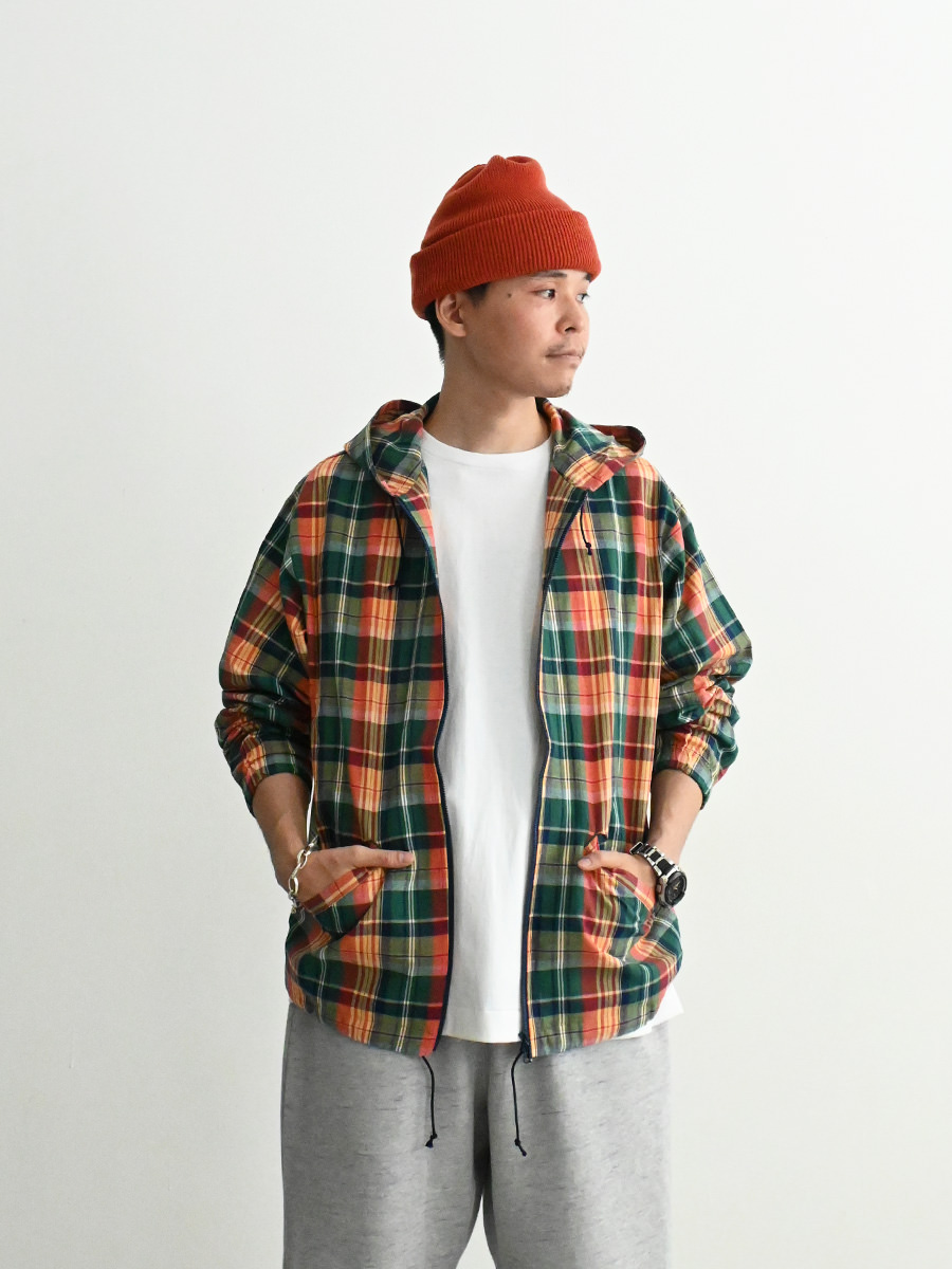 ill (イル) マドラスチェック ジップ フーディー