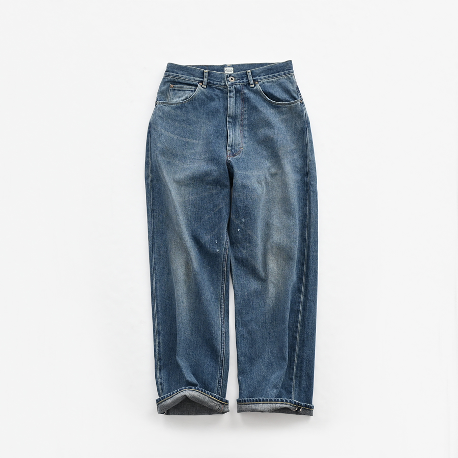chimala セルベージデニムランチパンツsize27 chimala｜13oz セルビッチ デニム ランチ パンツ cs37-wp12-kk