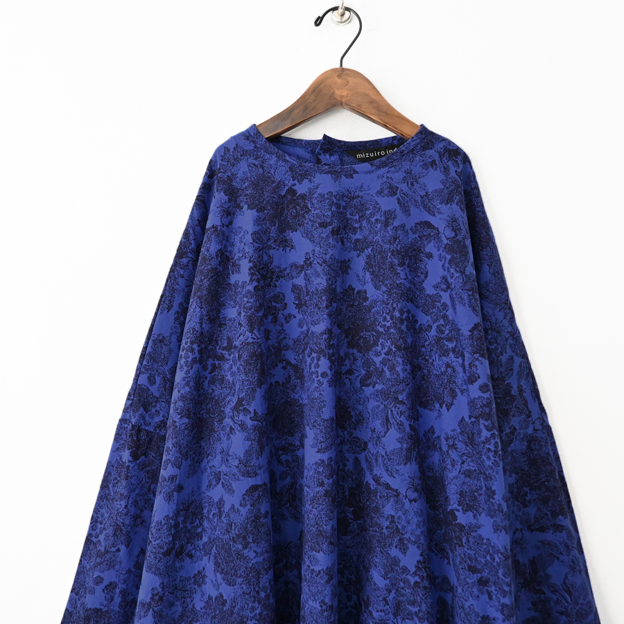 未使用★ 現行品 ミズイロインド コクーンワイドワンピース ワンピース ネイビー mizuiro ind コクーンワイドワンピース | mizuiro ind
