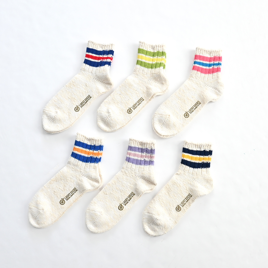LUCKY SOCKS（ラッキーソックス）ミックスラインソックス