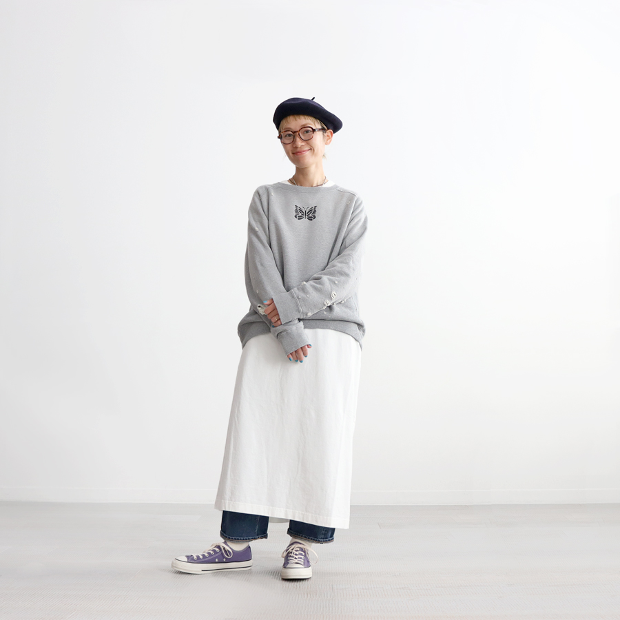 Needles (ニードルズ) パピオンプリント・ダメージスウェット