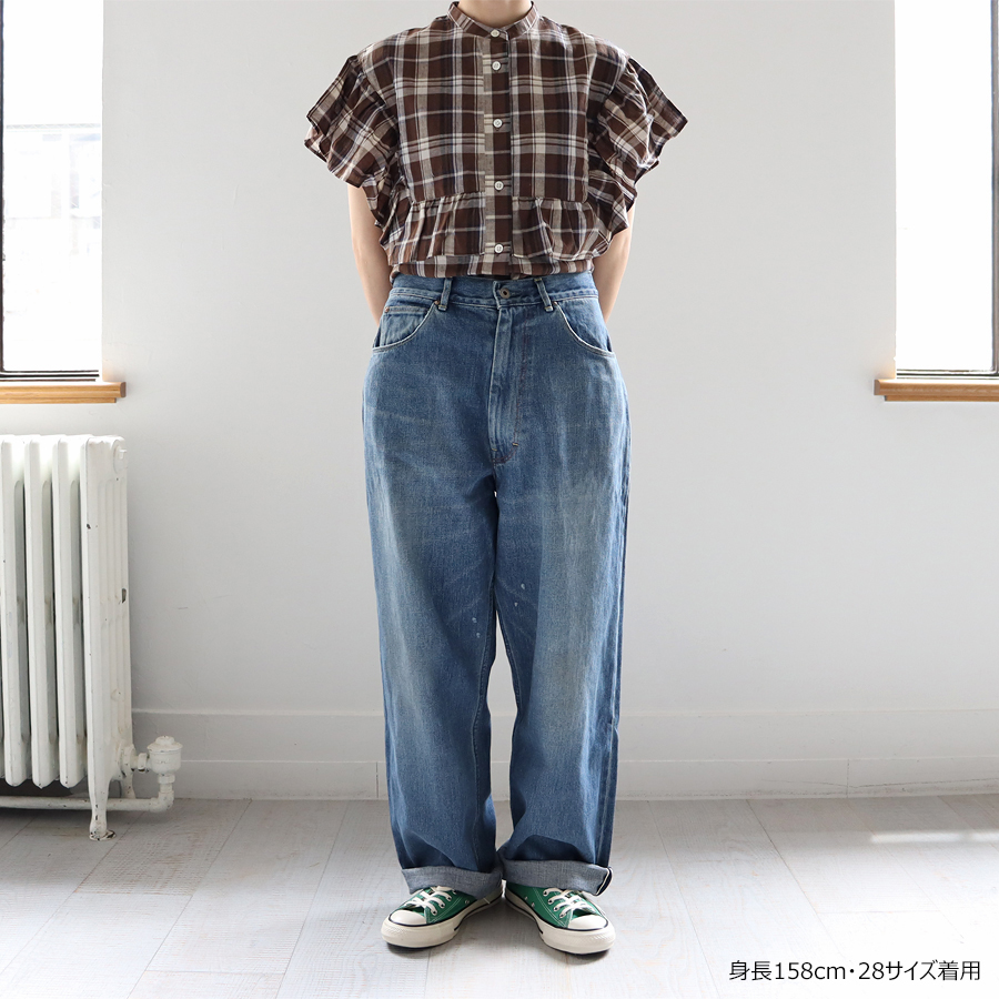 chimala (チマラ) セルビッチデニム・ランチパンツ - MEDIUM WASH