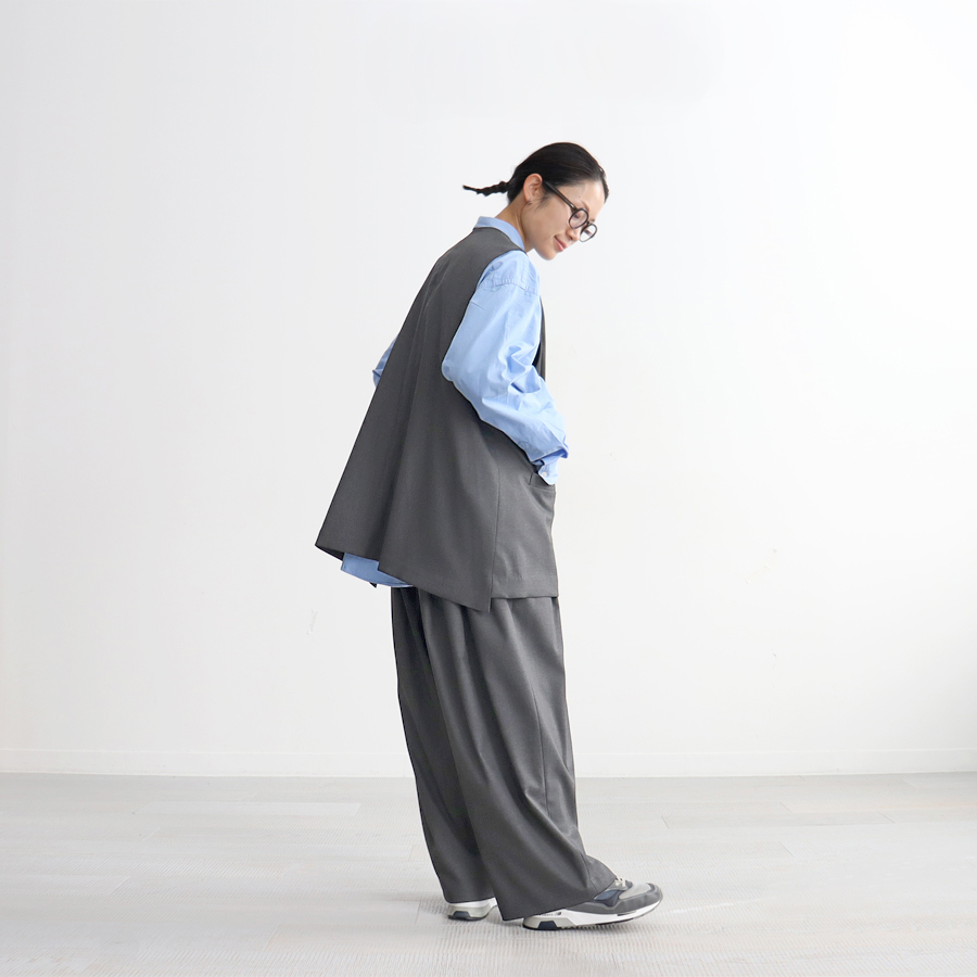 mizuiroind（ミズイロインド）| ワイドタックパンツ mizuiro ind（ミズイロインド） ワイド タック パンツ