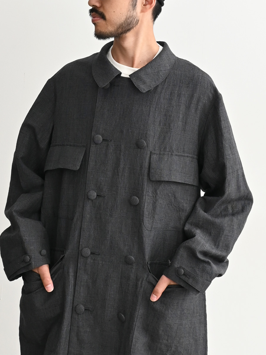 HAVERSACK (ハバーサック) W/Lグレンチェック アトリエコート